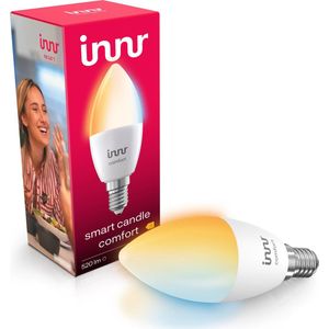 Innr smart E14 LED lamp - werkt met Philips Hue* - Zigbee bulb - warmwit tot koelwit licht - slimme kaarslamp - dimbaar - 520 lumen - 1 pack