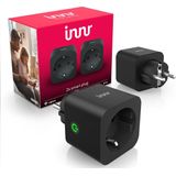 Innr - Slimme Stekker - Zwart - Zigbee - Smart Plug met Energieteller - 2 Stuks