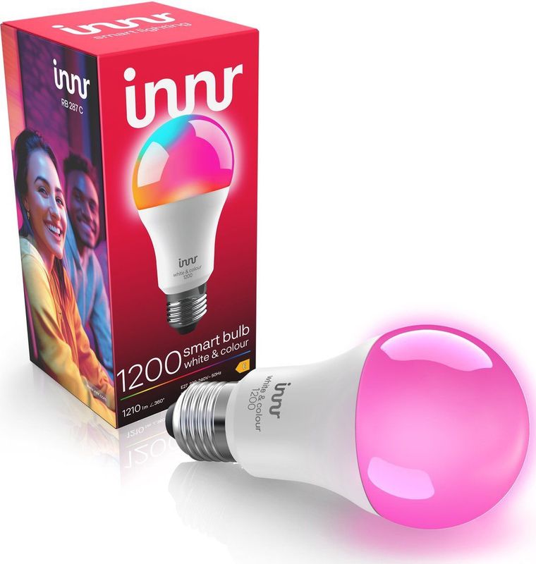 Innr - Zigbee E27 - LED Lamp - Wit en Gekleurd Licht - Slimme Lamp - Dimbaar - 1210 Lumen - 1 Pack