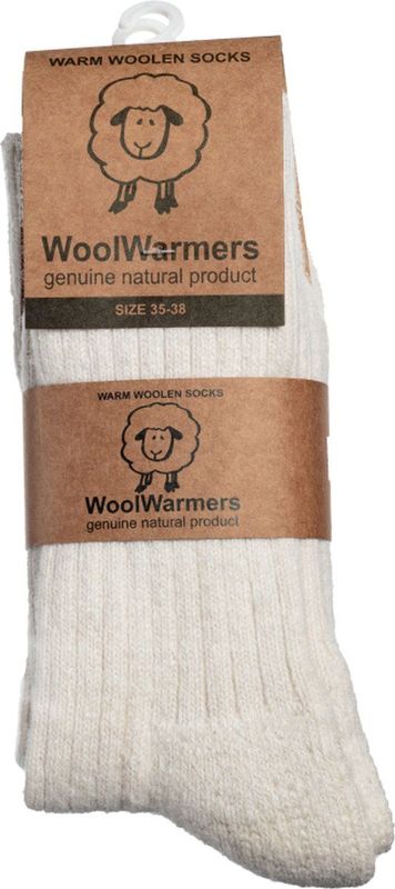 WoolWarmers - Wollen Sokken - Creme Wit - 2 Pack