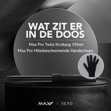 Max Pro Twist 19mm Krultang - Curling iron - Levenslange Garantie - Inclusief Hittebestendige Handschoen - Alle Haartypes - Inclusief LCD Display