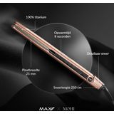 Max Pro Evolution Rose Goud Stijltang - Levenslange Garantie - Hair Straightener - Alle Haartypes