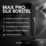 Max Pro - Silk Brush - Haarborstel - Zwart - Keramiek