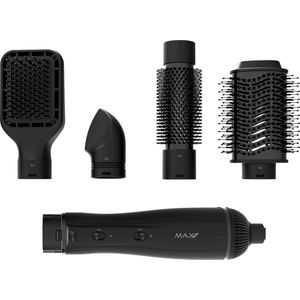 Max Pro - Multi Airstyler S2 - 1200W - Met Vier Opzetstukken - Ronde Föhnborstel