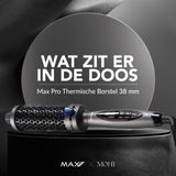 Max Pro - Thermal Borstel - Krulaccessoire - 38mm - Verwarmt Binnen 30 Seconden