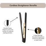 Max Pro Aurum Draadloze Stijltang - Oplaadbaar - Verwarmt tot 220˚C - Zwart en Goud