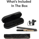 Max Pro Aurum Draadloze Stijltang - Oplaadbaar - Verwarmt tot 220˚C - Zwart en Goud