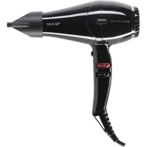 Max Pro Vortice Föhn 2600W| Inclusief Diffuser & Twee Mondstukken | Professionele Haardroger | Hair Dryer | Reisfohn | Geschikt voor Krullen | Alle Haartypes | Versnelde Droogtijd | Verminderd Haarbeschadiging