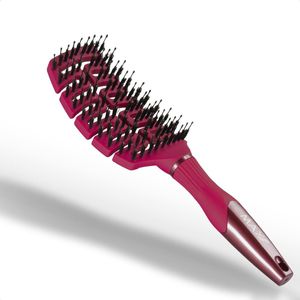 Max Pro - Haarborstel Antiklit - Ontwarborstel - Zwijnenharen Borstel - Nylon/Zwijnenharen Pinnen - Bourgondische Schoonheid