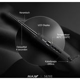 Max Pro - Fusion Krultang - 5 Opzetstukken - Verwarmt tot 220°C - Zwart