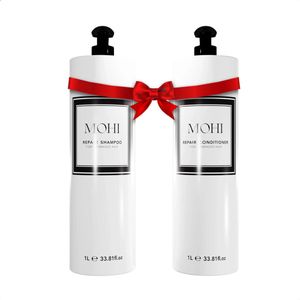 MOHI - Repair Essentials Set - Shampoo & Conditioner - 1 Liter - Inclusief Hoofdhuid Massage Borstel