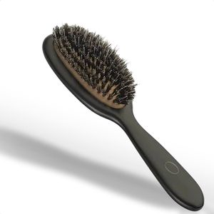 MOHI - Black Gold Brush - Haarborstel - Zwart - Nylon en Zwijnenharen
