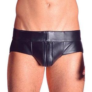 Mister b leather powerjock black striped s