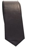 Leren stropdas zwart