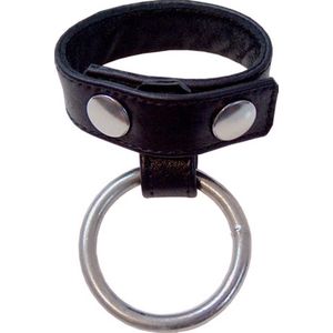 Mister B Leren cockstrap met penisring 40 mm