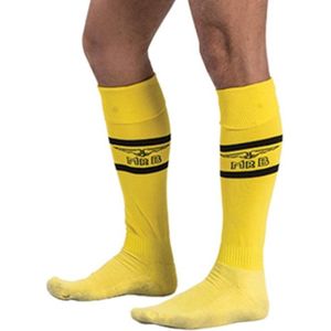 Mister B - URBAN Football Socks - Voetbalsokken met binnenzakje - geel/zwart