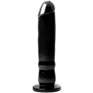 Wad Marineblauwe golfafdichtring, dildo, zwart