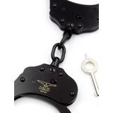 Mister B Cuff Double Lock Stalen Politiehandboeien met ketting - zwart