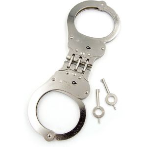 Mister B Cuff - Hinged Scharnierende Politiehandboeien - Zilver