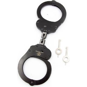 Mister B CuffS Double Lock with hoop Politiehandboeien - zwart