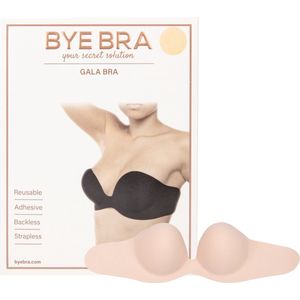 Bye Bra Gala-B - Zelfklevende B - Strapless & Backless B - Onzichtbare B - Plak B - Beig - Cup D