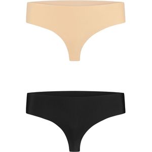 Bye Bra - Invisible Thong 2 Pack - Strings - Beige en Zwart