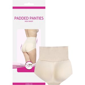 Bye Bra - Naadloze Padded Slips - Beige - Hoge Taille - Butt Lift - Buikcontrole