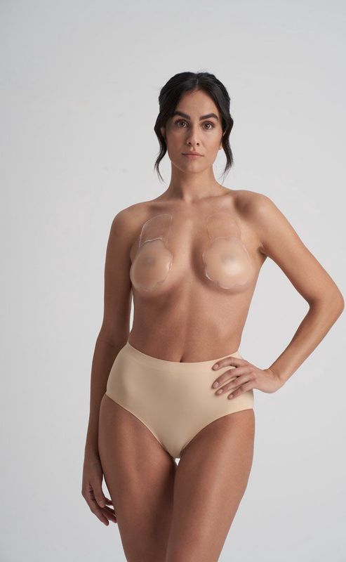 Bye Bra - Silicone Pull-Ups - Borstlift Tape - Beige - Herbruikbaar tot 50 keer