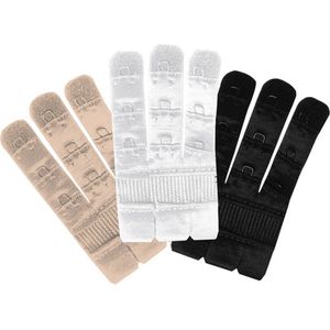 Bye Bra - Bh Verlengers - Beige - Met 3-Haak - Verlengt De Bh Tot 8 Cm