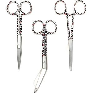 Verpleegkundige scharenset ""Pink panther"" - verbandschaar - schaar - kocher - verpleegkundige accessoires - verpleegkundige cadeau