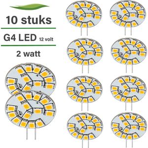 G4 LED lamp / GU4 LED - 10-pack - 12 volt - 2W - 2700K warm wit - 160 lumen - Vervangt 20W