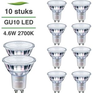 Philips GU10 LED lamp - 10-pack - 4.6W - 2700K warm wit