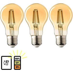 E27 LED lamp - 3-pack - 3 staps dimbaar - 4W - 2500K warm wit