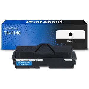 PrintAbout huismerk Toner TK-1140 Zwart Geschikt voor Kyocera