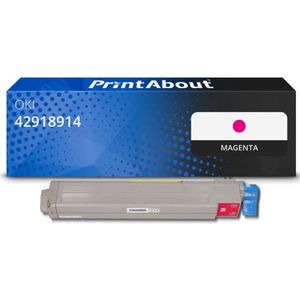 PrintAbout huismerk Toner 42918914 Magenta Geschikt voor OKI