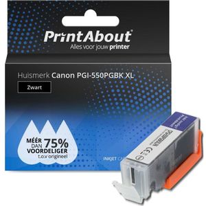 PrintAbout  Inktcartridge PGI-550PGBK XL Zwart Hoge capaciteit geschikt voor Canon