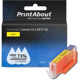 PrintAbout huismerk Inktcartridge CLI-551Y XL Geel Hoge capaciteit Geschikt voor Canon