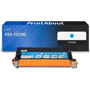 PrintAbout - Huismerk Toner - Cyaan - Geschikt voor Dell 593-10290