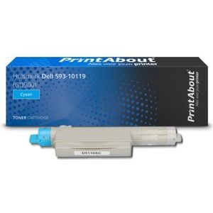 PrintAbout huismerk Toner 593-10119 (GD900) Cyaan Geschikt voor Dell