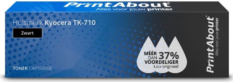 PrintAbout huismerk Toner TK-710 Zwart Geschikt voor Kyocera