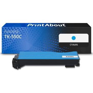 PrintAbout huismerk Toner TK-550C Cyaan Geschikt voor Kyocera