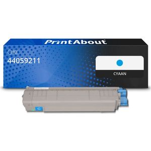 PrintAbout huismerk Toner 44059211 Cyaan Geschikt voor OKI