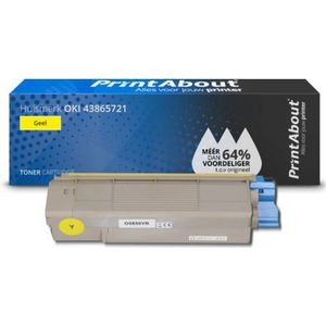 PrintAbout  Toner 43865721 Geel geschikt voor OKI