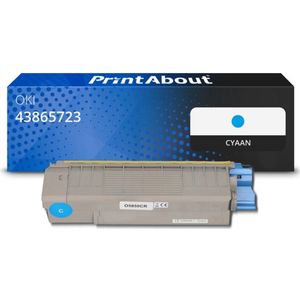 PrintAbout huismerk Toner 43865723 Cyaan Geschikt voor OKI