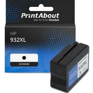PrintAbout huismerk Inktcartridge 932XL (CN053AE) Zwart Hoge capaciteit Geschikt voor HP