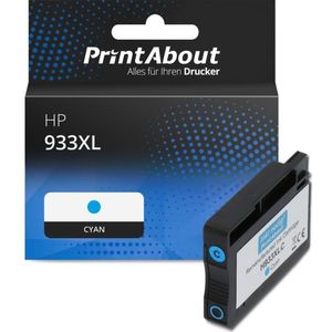 PrintAbout huismerk Inktcartridge 933XL (CN054AE) Cyaan Hoge capaciteit Geschikt voor HP
