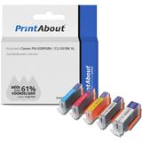PrintAbout - Inktcartridge - Alternatief voor Canon CLI-551BK XL - 5 Kleuren - 85ml