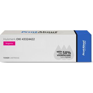 PrintAbout huismerk Toner 43324422 Magenta Geschikt voor OKI