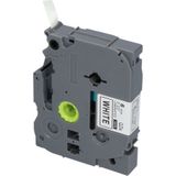 PrintAbout - TZe-211 - Tape - Zwart op Wit - 6 mm
