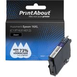 PrintAbout  Inktcartridge 16XL (C13T16314012) Zwart Hoge capaciteit geschikt voor Epson
